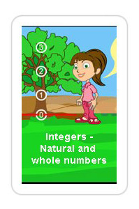 Math Integers natural and whole numbers